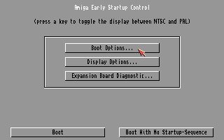 Early startup menu